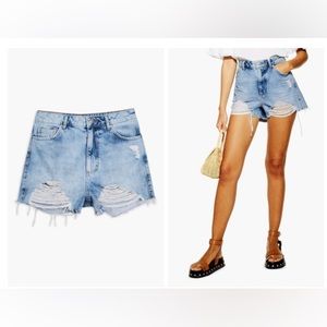 Topshop Ripped Mom Shorts
